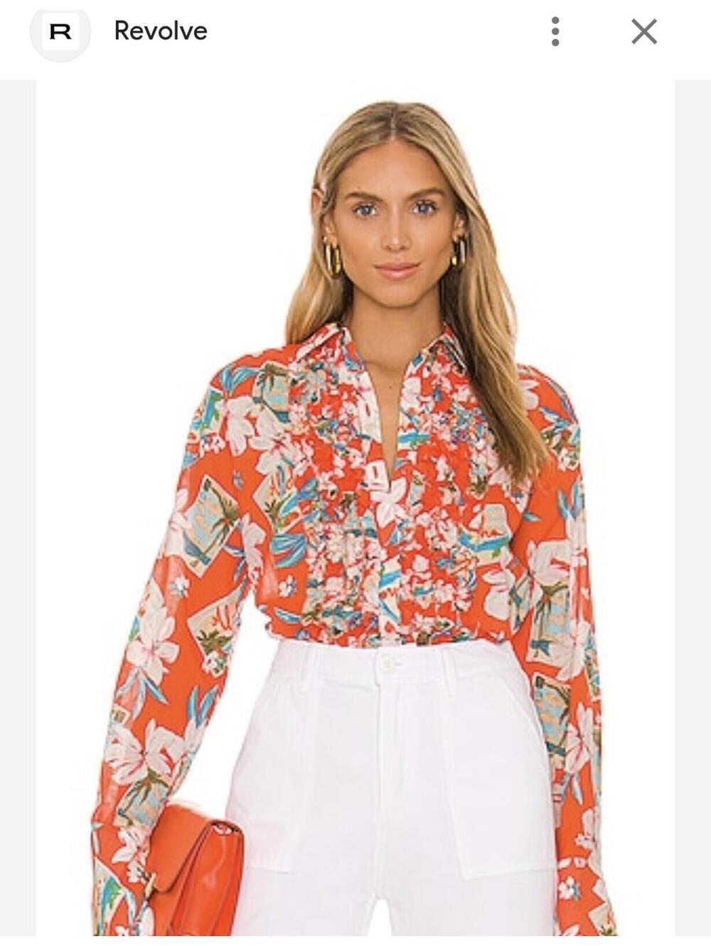 LE SUPERBE Chemise Kahuna Tux Blouse Size smalluse